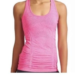 Athleta Womens Size LARGE Pink Fastest Track Athletic Tank Top Stretch